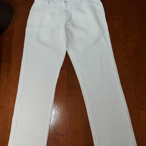 Black Brown 100% Linen Pants